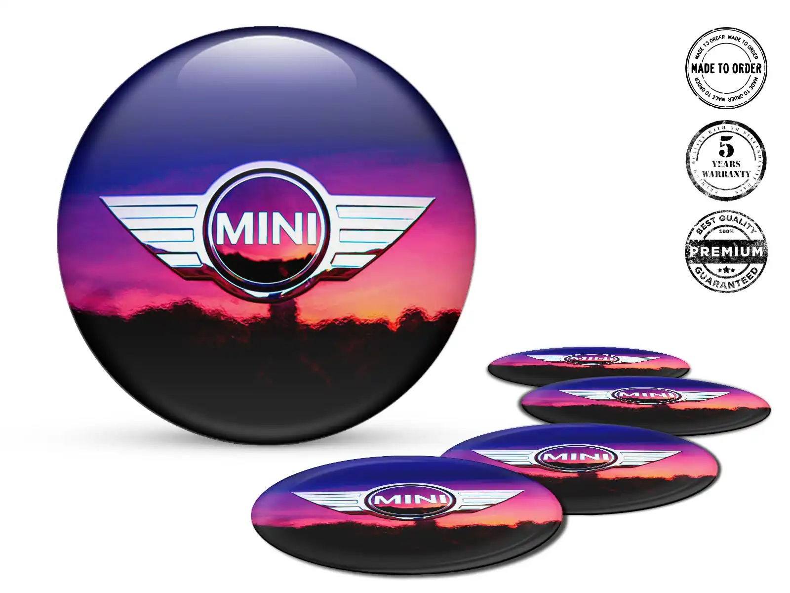 Mini Cooper Dome Decals Edition Custom Car Emblems